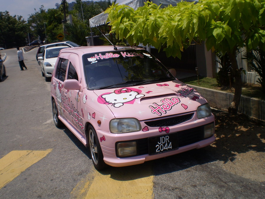 Modified Perodua Kancil with Hello Kitty Theme