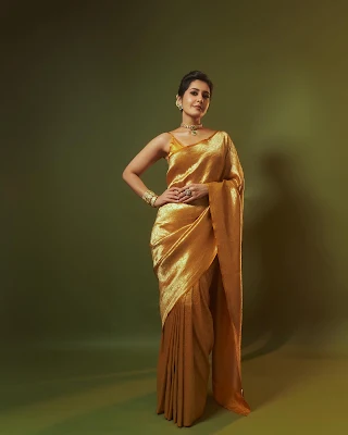 Actress Rashi khanna stunning looks in saree photoshoot