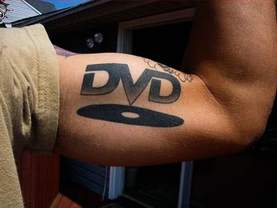 DVD Tattoo Design Cool DVD Logo Tattoo on the Arm for DVD Player Fan P