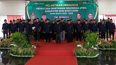 Pengurus PWI Muba Periode 2023-2026 Resmi Dilantik