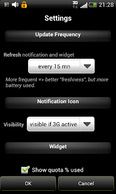 3G Watchdog: Specifying the update frequency