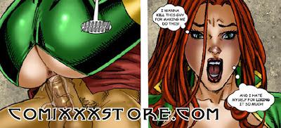 Sexy Superheroine XXX Adult comic book page sample