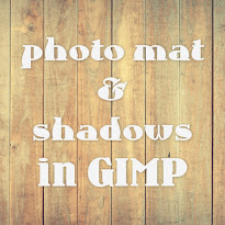 photo mat and shadows in gimp