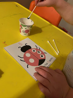 ladybug painting from Teaching with Faith