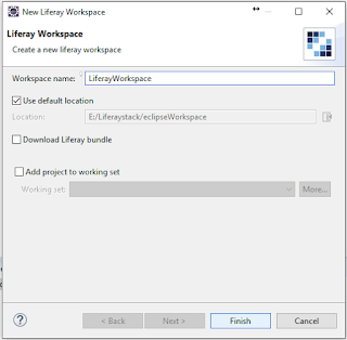 Liferay 7 DXP Create new Workspace