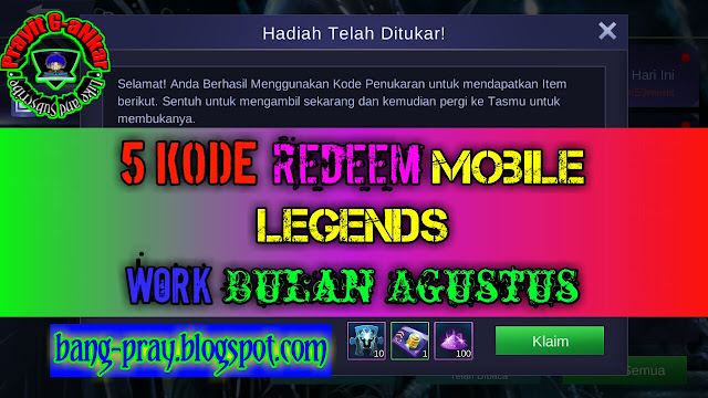 [TERBATAS] 5 Kode Redeem Mobile Legends Bulan Agustus