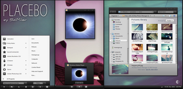 Placebo theme for Windows 7