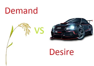 Difference between Desire and Demand