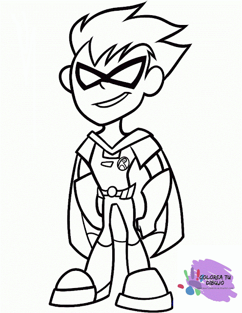 🦸Robin para colorear y pintar🎨