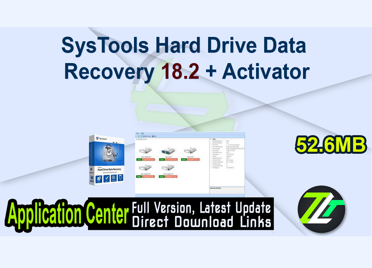 SysTools Hard Drive Data Recovery 18.2 + Activator