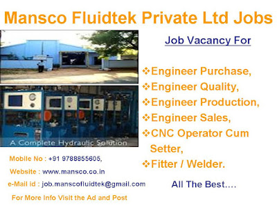 Mansco Fluidtek Private Ltd Jobs