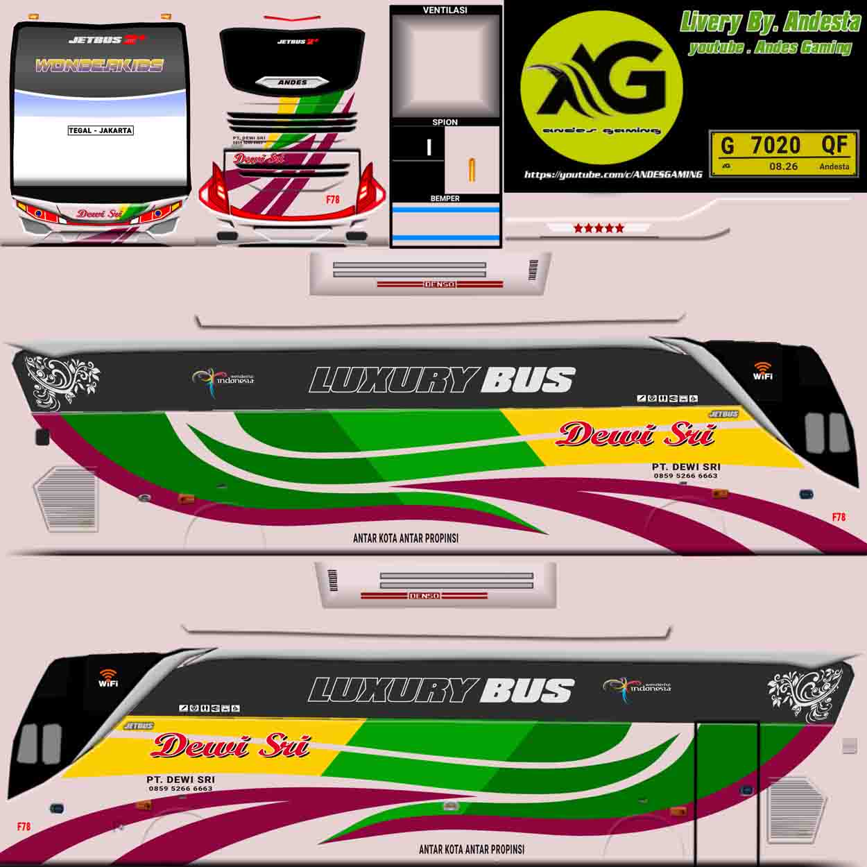 livery bussid dewi sri shd