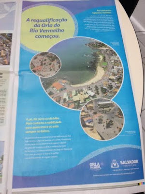 Prefeitura patrocina informativo  de quatro páginas no Jornal A Tarde sobre obras do Rio Vermelho