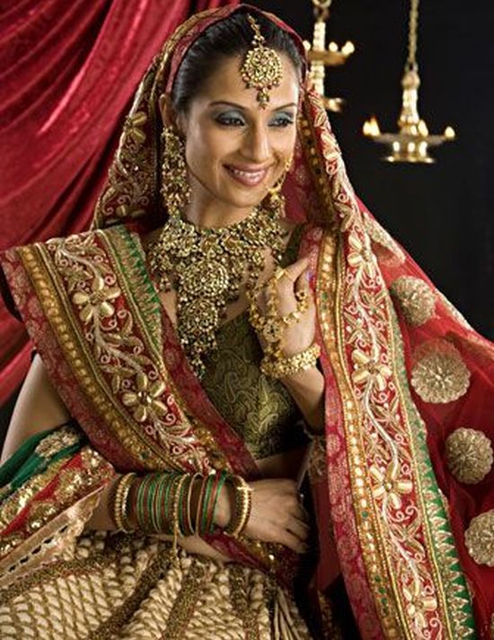 bridal makeup india. indian wedding dresses for