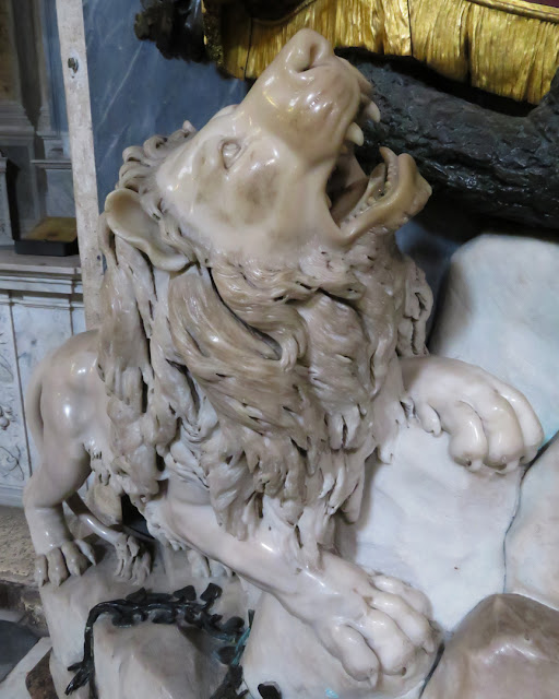 Detail of the monument of Maria Flaminia Odescalchi Chigi, Santa Maria del Popolo, Piazza del Popolo, Rome