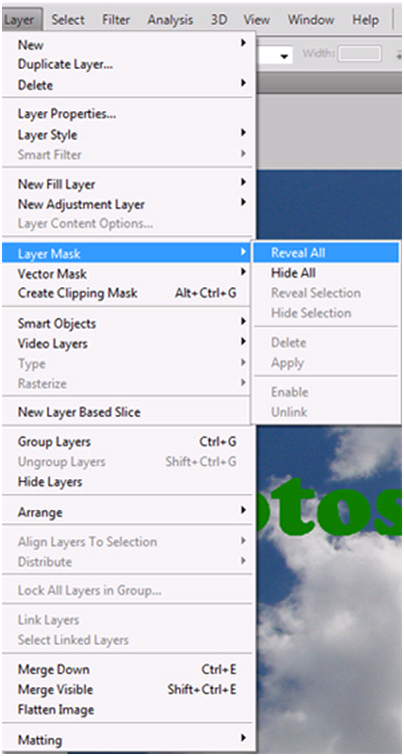 Layer Mask Menu