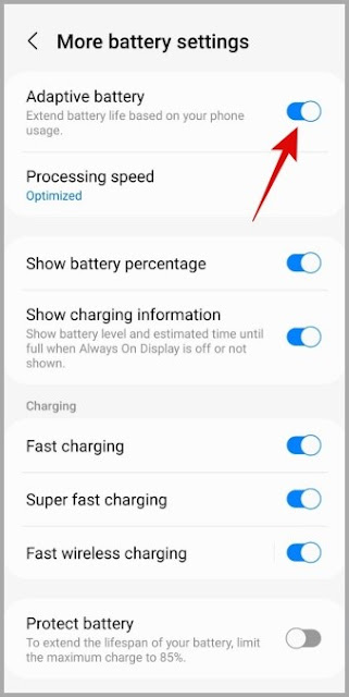 finally , turn off the adaptive battery option which gives you a relief.