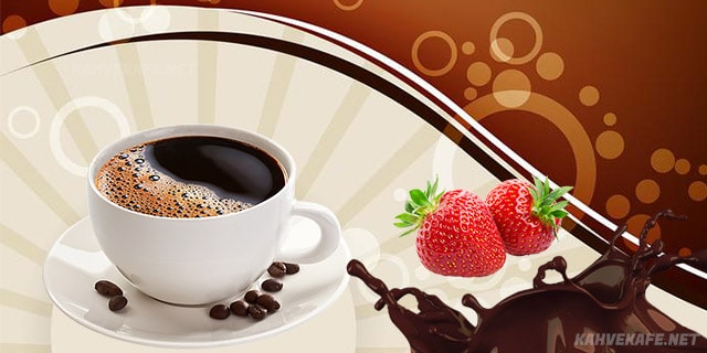 çikolatalı çilekli Türk kahvesi tarifi - www.kahvekafe.net