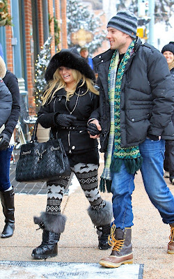 Jessica Simpson and new fiance Eric Johnson strolling the streets of Aspen, Colorado