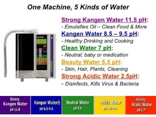 alkaline water ionizer 5 types of water