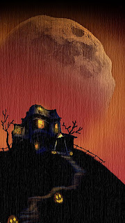 Scarry Halloween Moon iPhone 5 Wallpapers