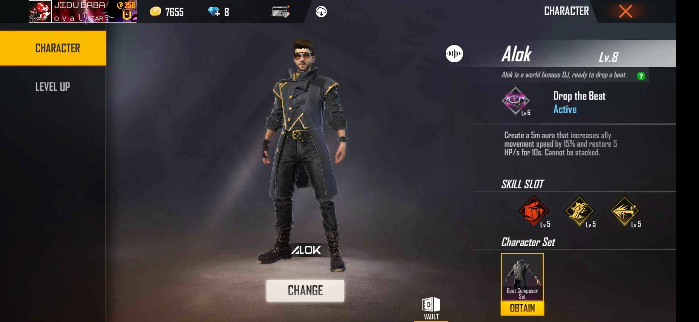 Chrono Free Fire Alok Character Png Alok Is A Character In Garena Free Fire