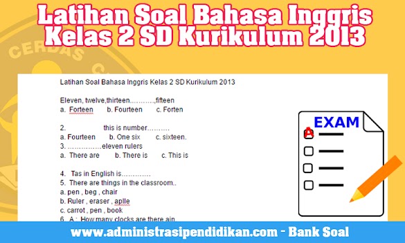 Latihan Soal Bahasa Inggris Kelas 2 Sd Kurikulum 2013