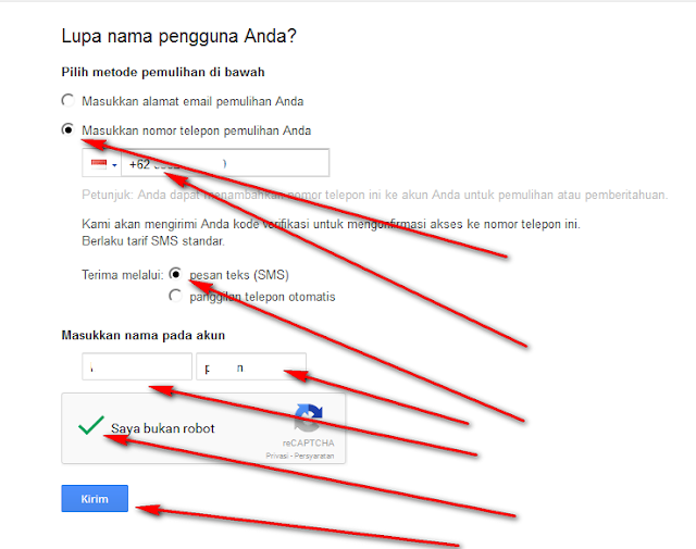 memulihkan password gmail lewat hp Android