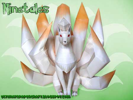 Pokemon Ninetales Papercraft