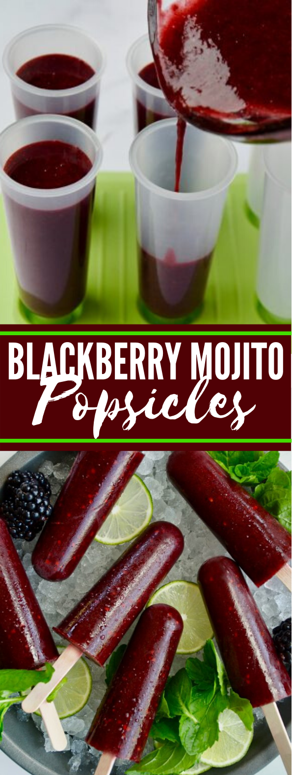 Blackberry Mojito Popsicles #desserts #cocktails