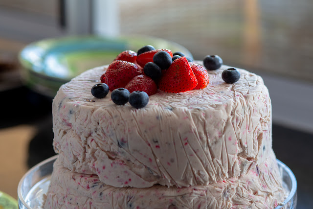 Tiered Ice Cream Cake Close-Up Food Photography