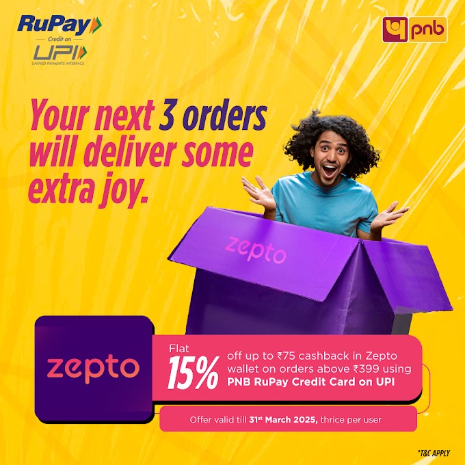 CSC GOBINDAPUR DEBRA BARAM BAZAR PNB SUB BC CSP CENTER POINT IN PANCHGERIA PUNJAB NATIONAL BANK BANNER ZEPTO 15% OFF PNB RUPAY CREDIT CARD ON UPIq