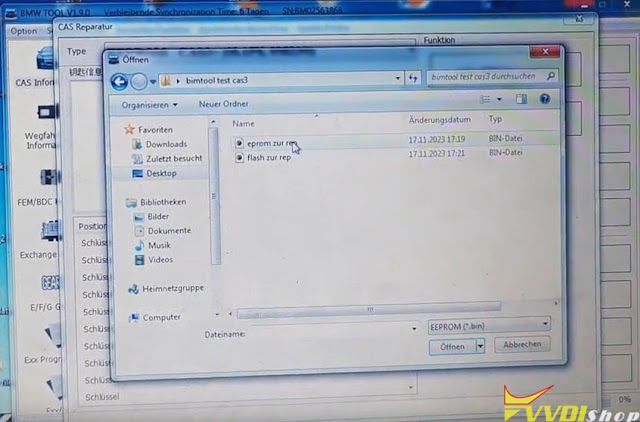 VVDI BIMTool Repair BMW CAS3++ After Bad Flash 11