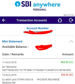 payment proof of champ cash