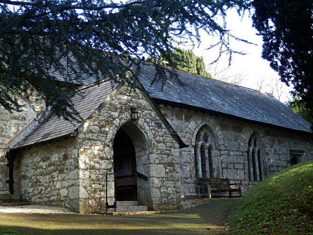 Side entrance of St.Mewan church, St.Mewan, St.Austell, Cornwall