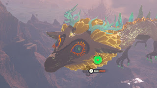 Link grabbing the Master Sword on top of the Light Dragon near Death Mountain