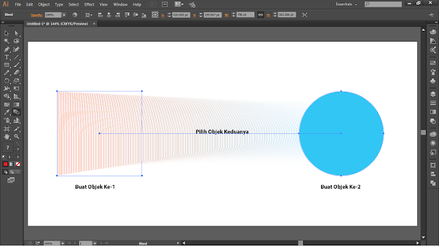 Cara menggandakan Objek Di adobe Illustrator