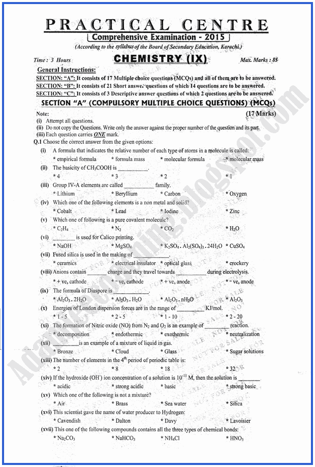 Practical Centre Guess Papers 2015