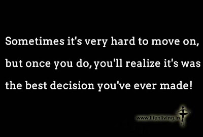 Sometimes it's very hard to move on