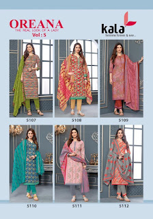 kala Oreana vol 5 kurtis with Pant and Dupatta catalog