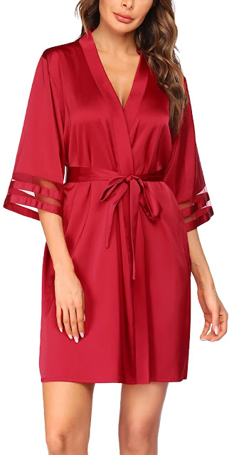 Red Satin Robes For Women
