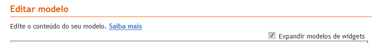 “Expandir modelos de widgets”