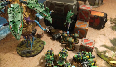 Warhammer 40k - 9th Edition - Space Marines Mantis Warriors vs Tyranids Hive Fleet Jormungandr