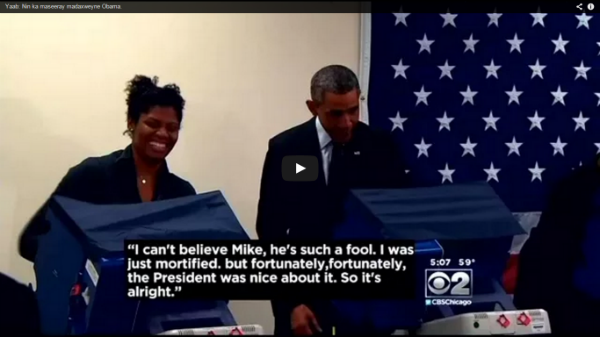 DAAWO VIDEO:- Nin ka maseeray madaxweyne Obama