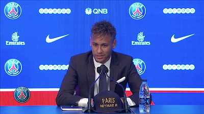 NEYMAR jnr at the press conference 