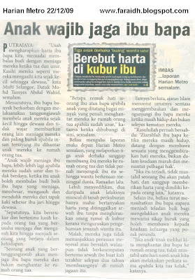 Keratan Akhbar Harta Pusaka: December 2009