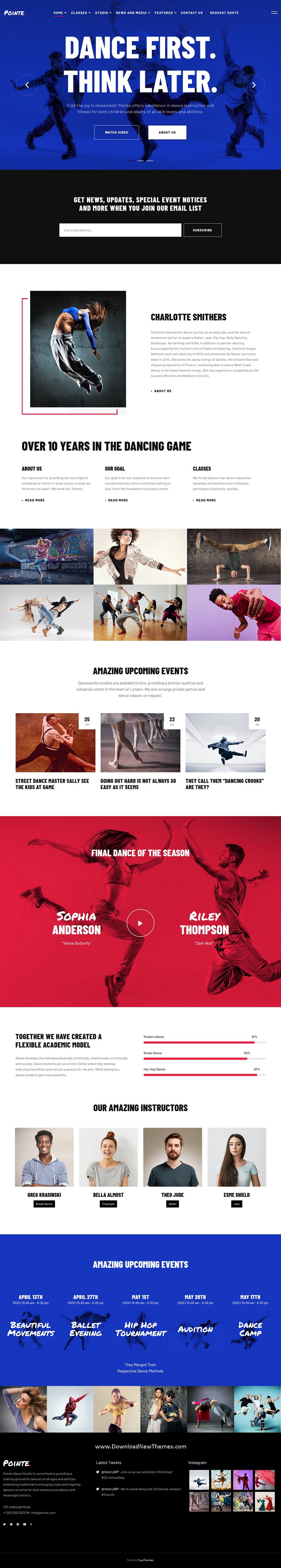 Best Dance Studio WordPress Theme