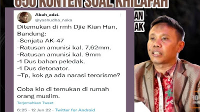 BNPT Sibuk Urusi 650 Konten Soal Khilafah, APA KABARNYA Terhadap Temuan Ratusan Amunisi, Senjata dan Bahan Peledak di Bandung?