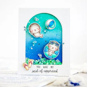 Sunny Studio Stamps: Sealiously Sweet Tropical Scenes Stitched Arch Dies Summer Themed Cards by Keeway Tsao