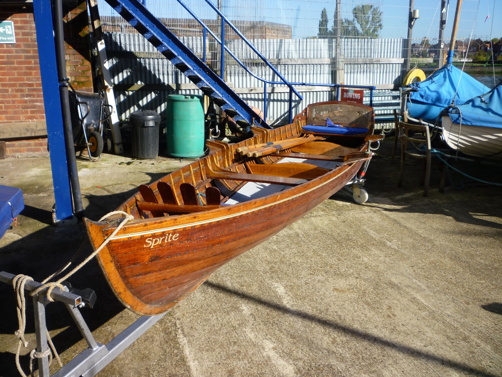 for sale wooden mahogany clinker built boat in fort